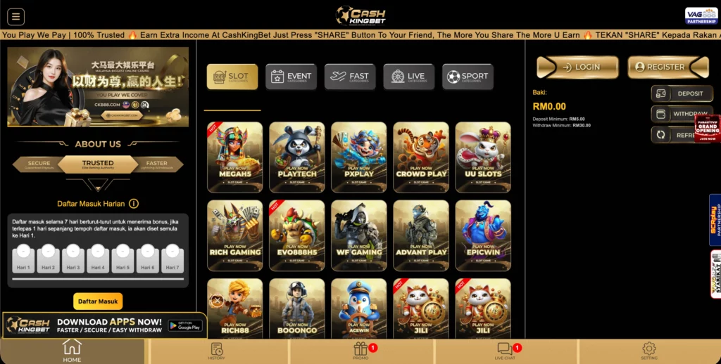 Welcome to CashKingBet Malaysia Online Casino